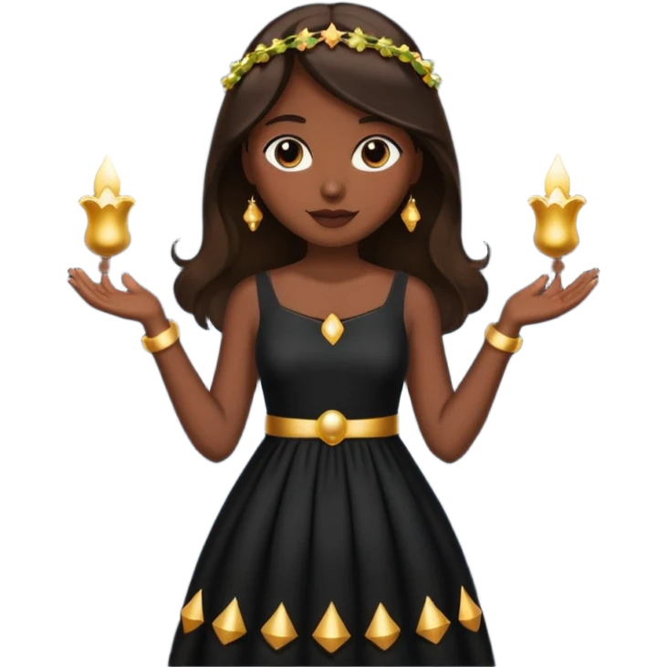 twikel bell fly black colour dress  emoji