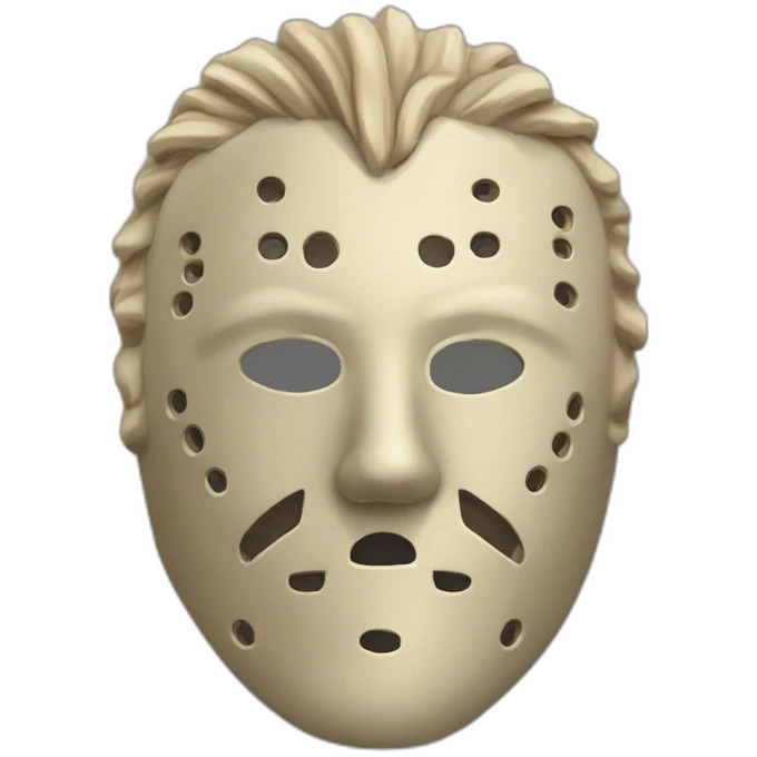 masque ensanglanté de jason de vendredi 13 emoji