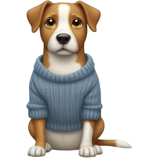 dog wearing sweater emoji