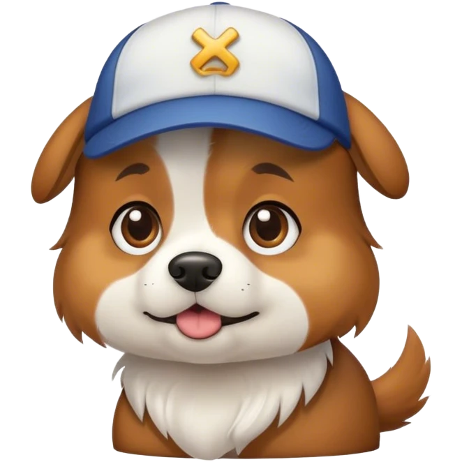 Dog with cap emoji