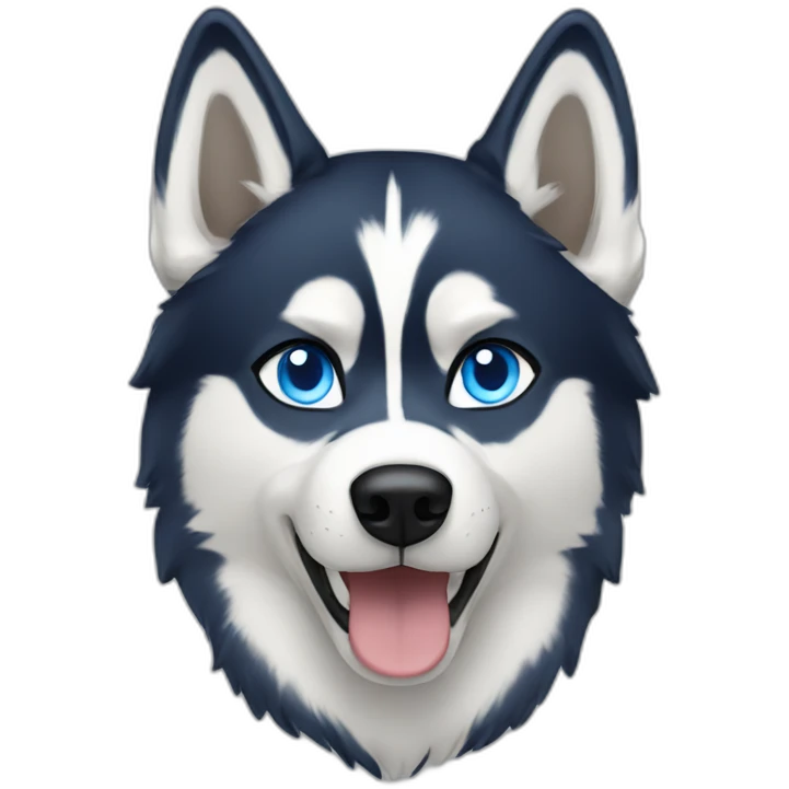 Husky with blue eyes emoji