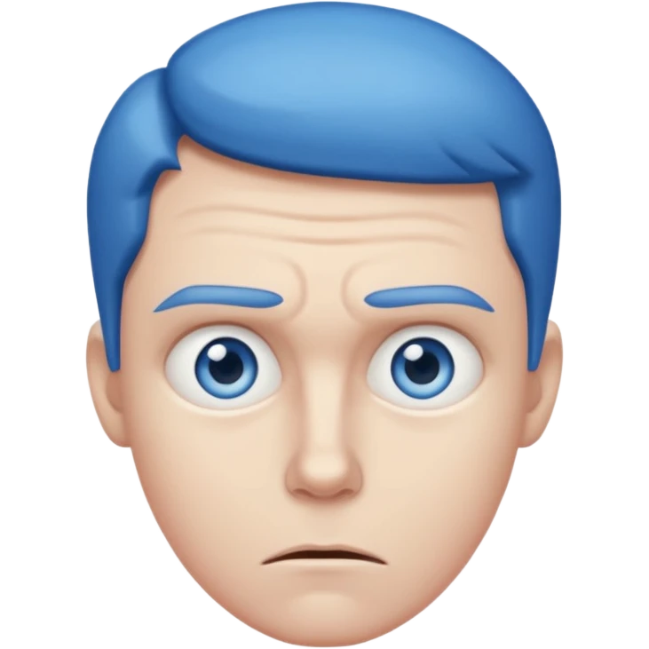 Brain thinking and confused emoji