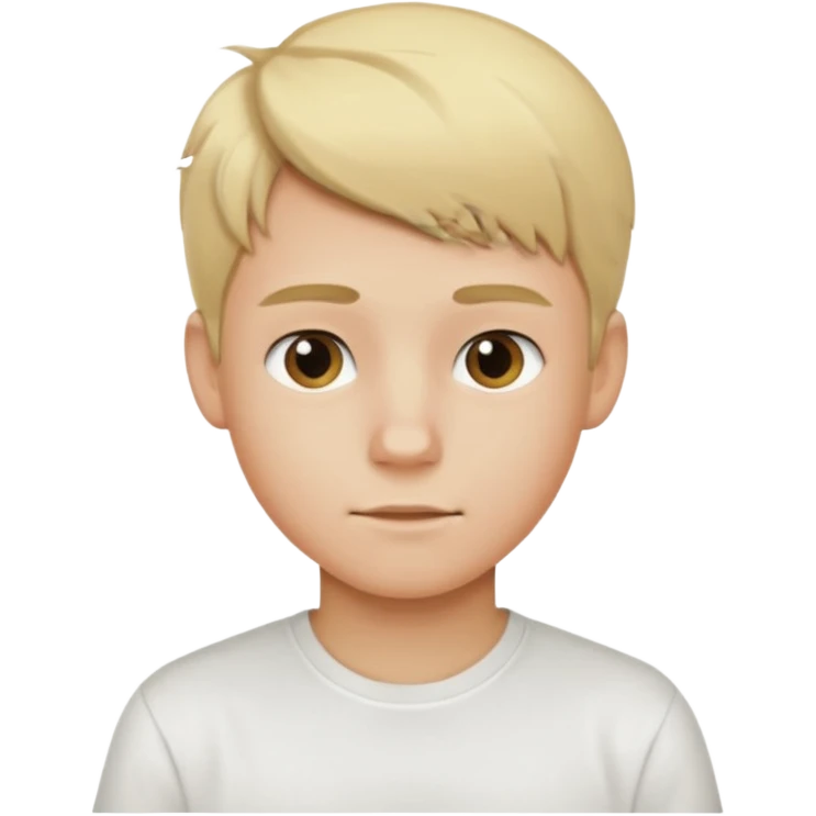 boy teen with blonde hair and white shirt emoji