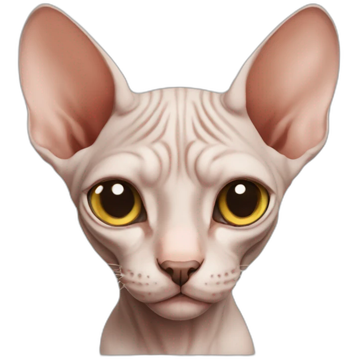Sphynx winky emoji