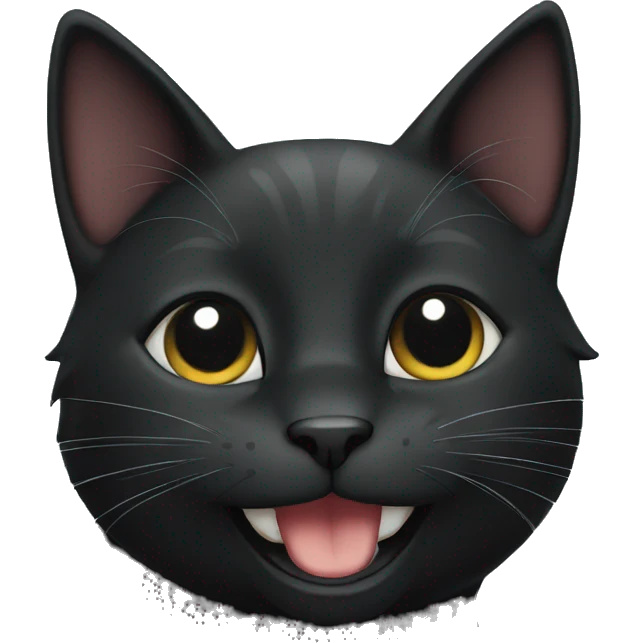Happy black cat emoji