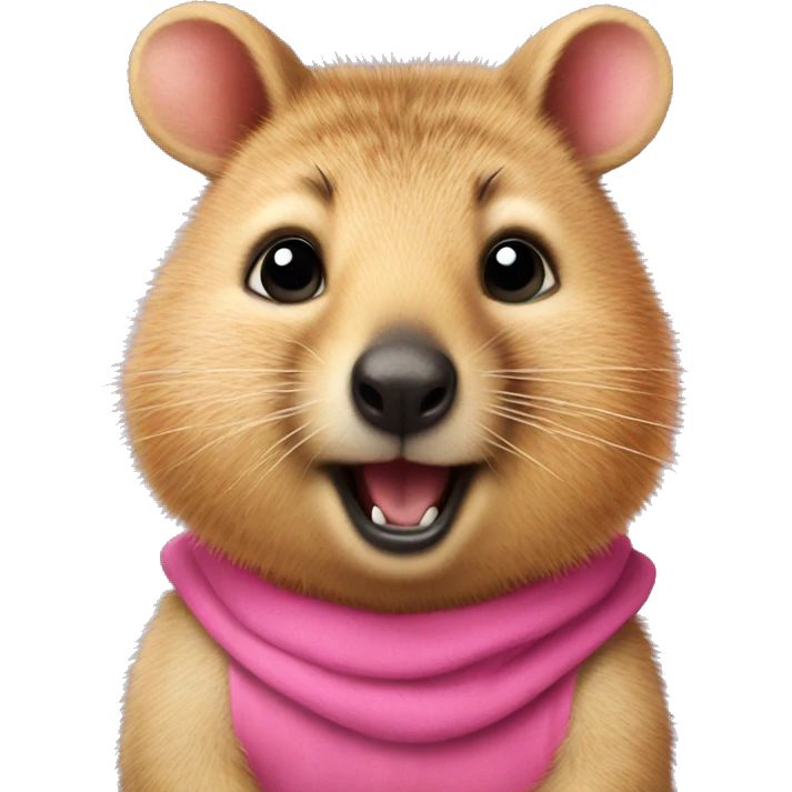 Pink quokka emoji