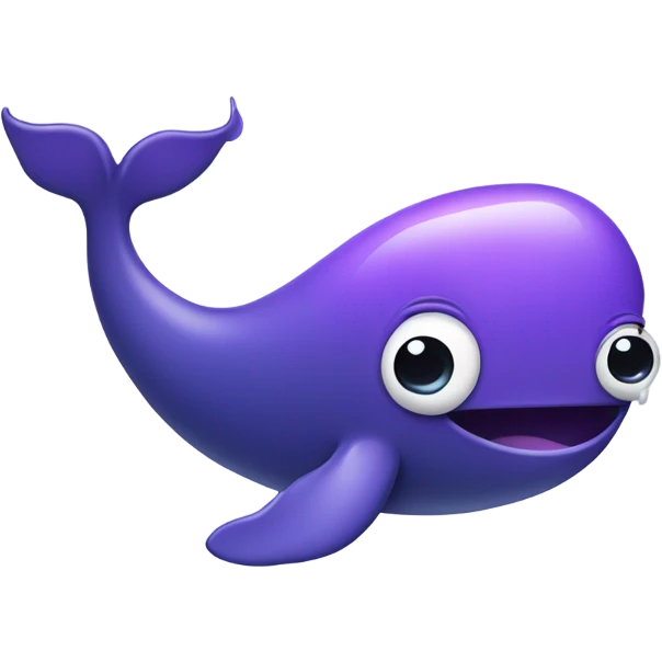 Whale crying purple emoji