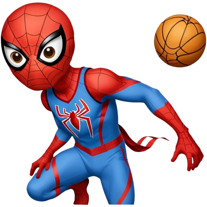 Spider-Man wearing a Denver Nuggets jersey emoji