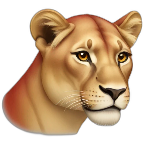 Red lioness emoji