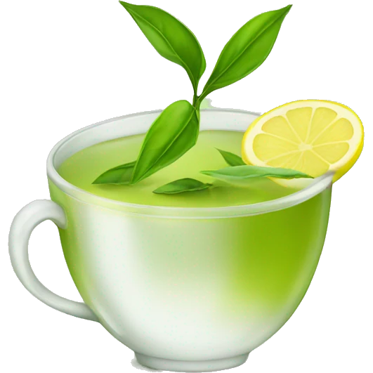 Green tea with lemon  emoji