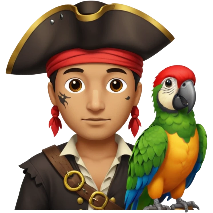 pirate and parrot emoji