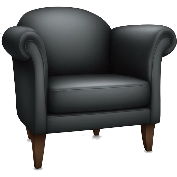BLACK CHAIR WITH CUSHION emoji