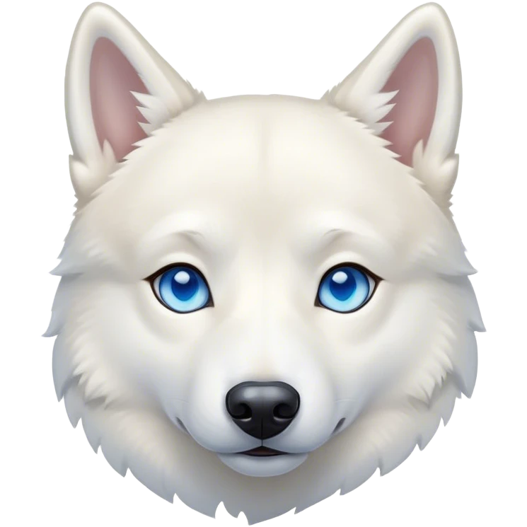 Husky tout blanc avec les  yeux bleues  emoji