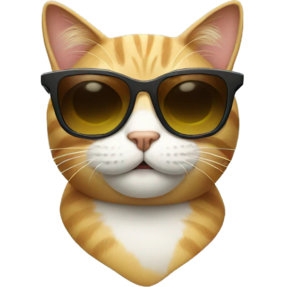 Cat with sunglasses emoji