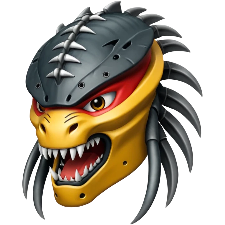 smiling predator from movie predator emoji