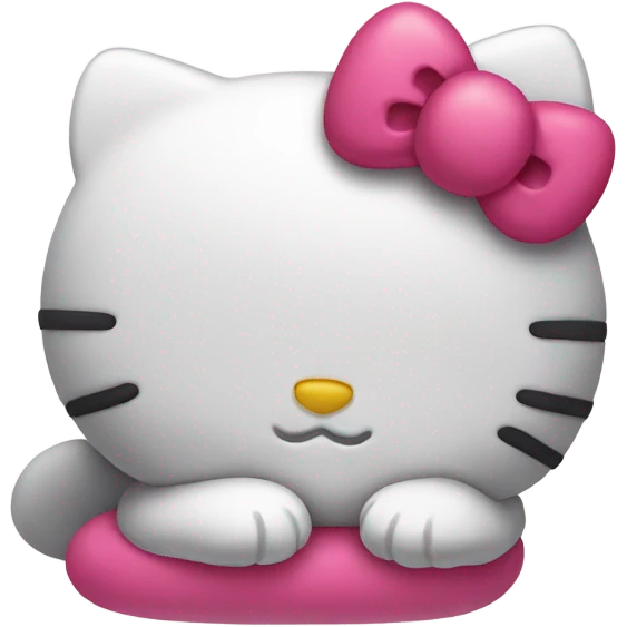 Hello kitty laying down emoji