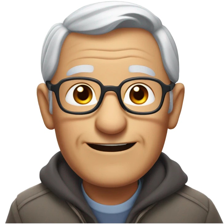 man from Disney up grey hair glasses  emoji