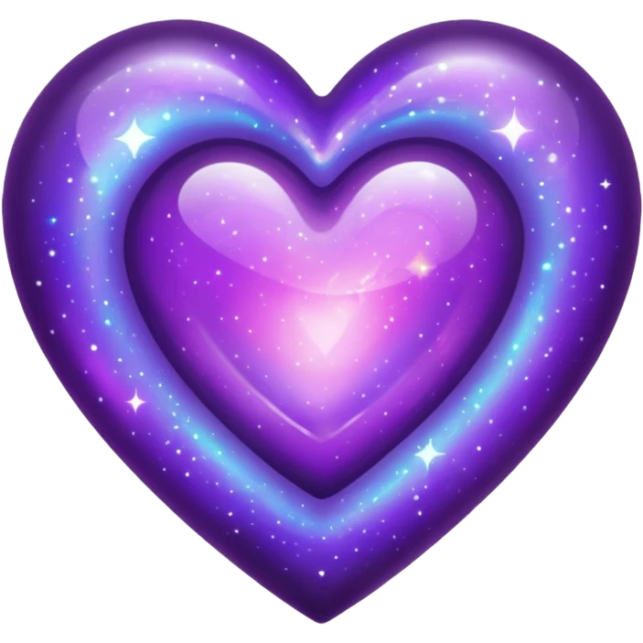 purple galaxy heart transparent emoji