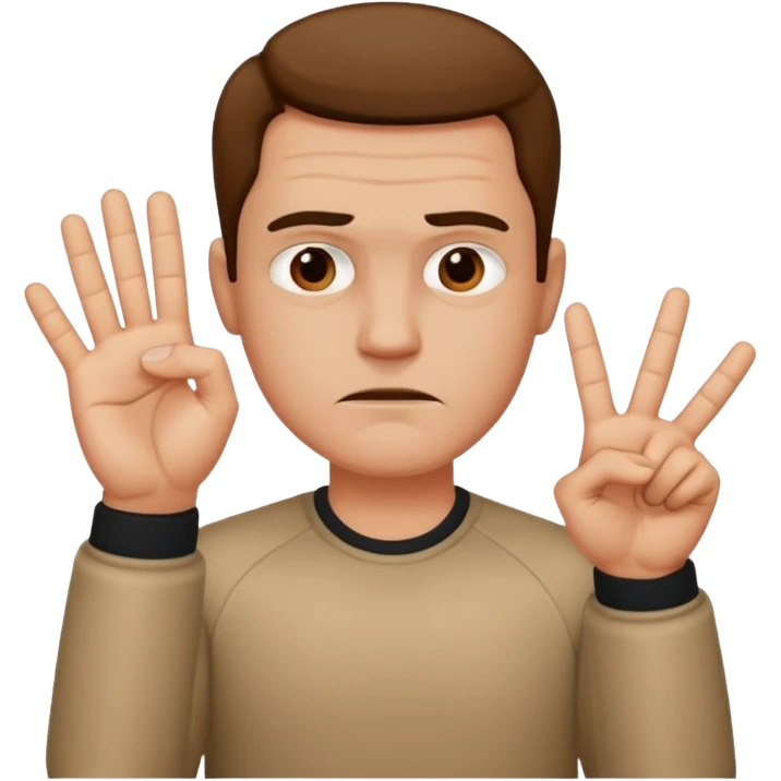 decision gesture Man “NO” emoji