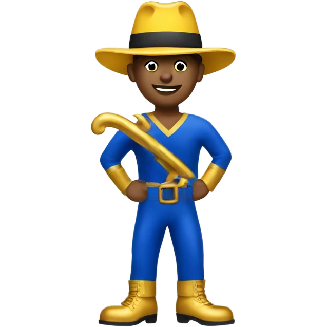 Tulsa Golden Driller statue in a Christmas outfit emoji