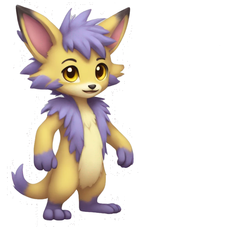 Pastel Anthro Furry Fakémon Full Body emoji