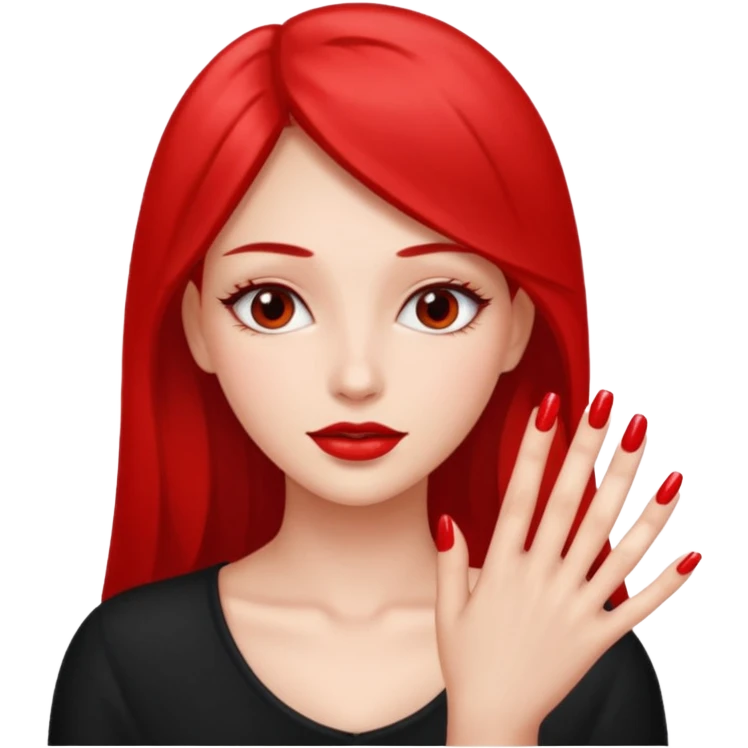 Girl with long nails emoji