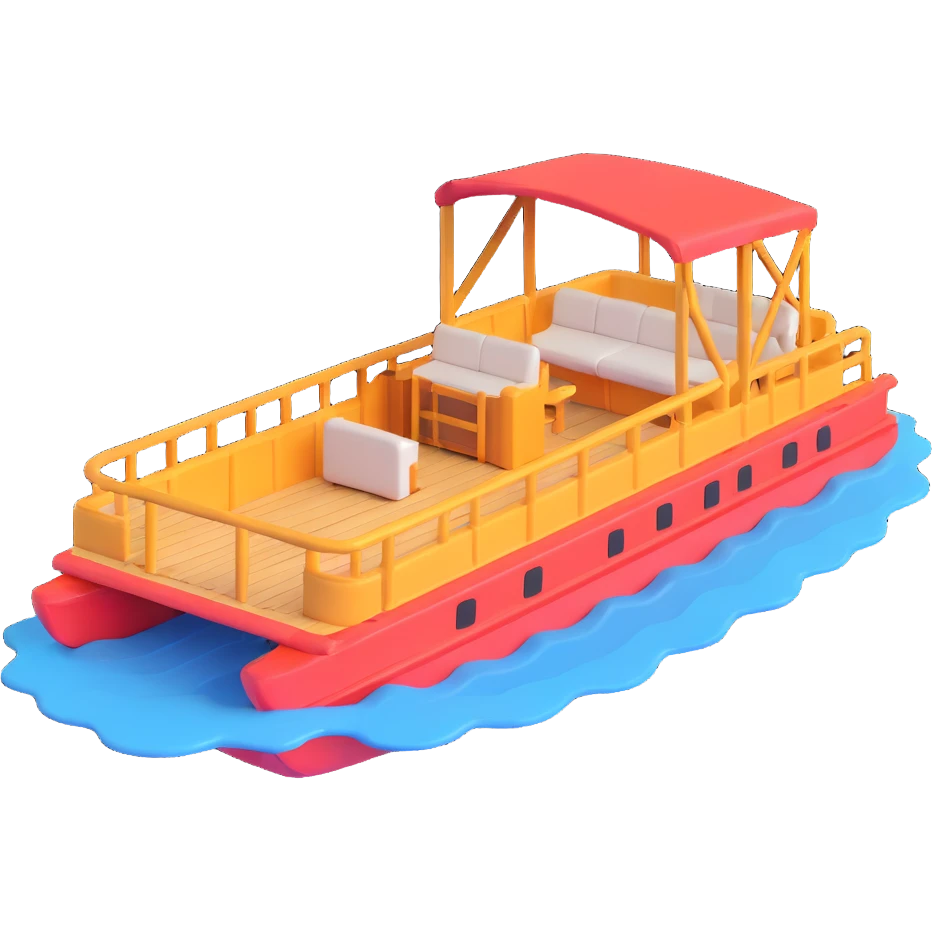 pontoon boat icon emoji