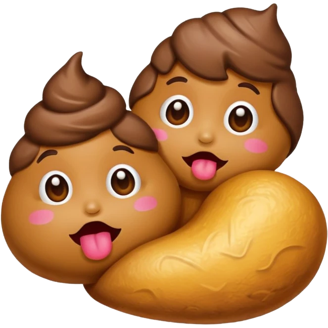 Poop in kisses emoji