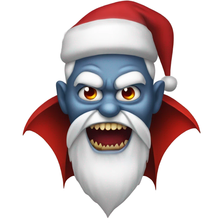 Scary vampire Santa with fangs emoji