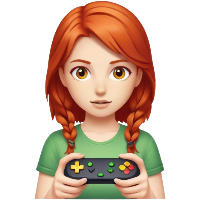 Girl gaming red head emoji