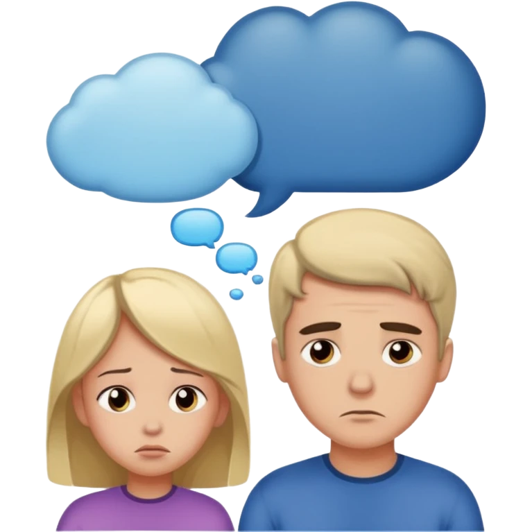 Guy  sad with a girl in a thought bubble  emoji