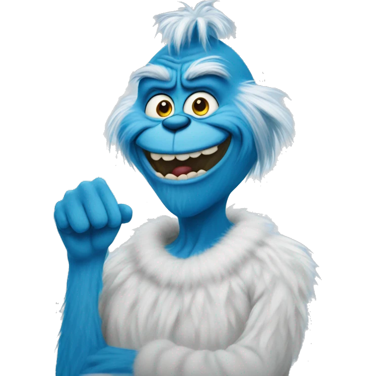 Blue grinch emoji