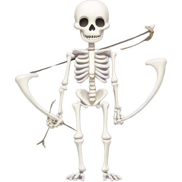 skeleton with a bow emoji