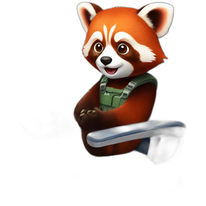 red panda on airplane emoji