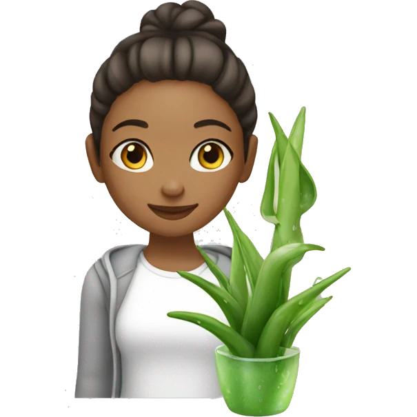 girl make aloe vera emoji