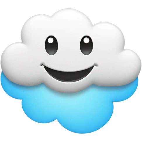 Cloud with smile face  emoji