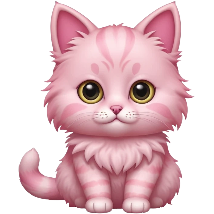 Pink cute cat emoji
