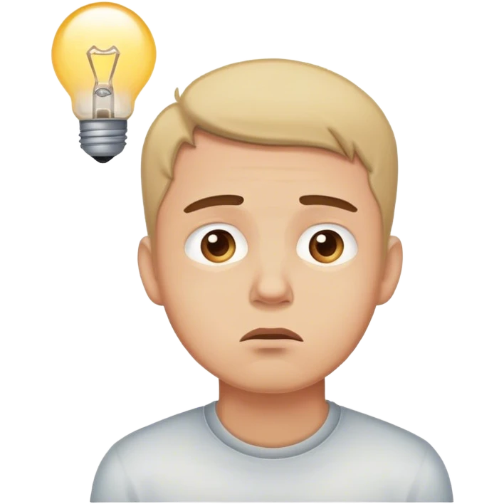 sad man looking up emoji