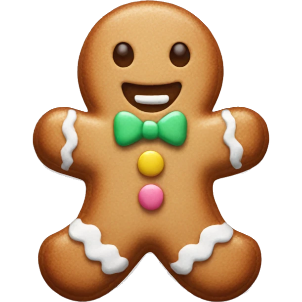 Pastel gingerbread man emoji