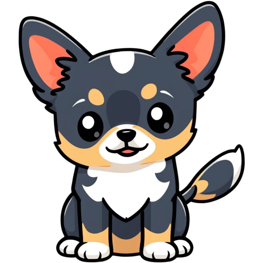 sad Chihuahua puppy with downturned expression emoji