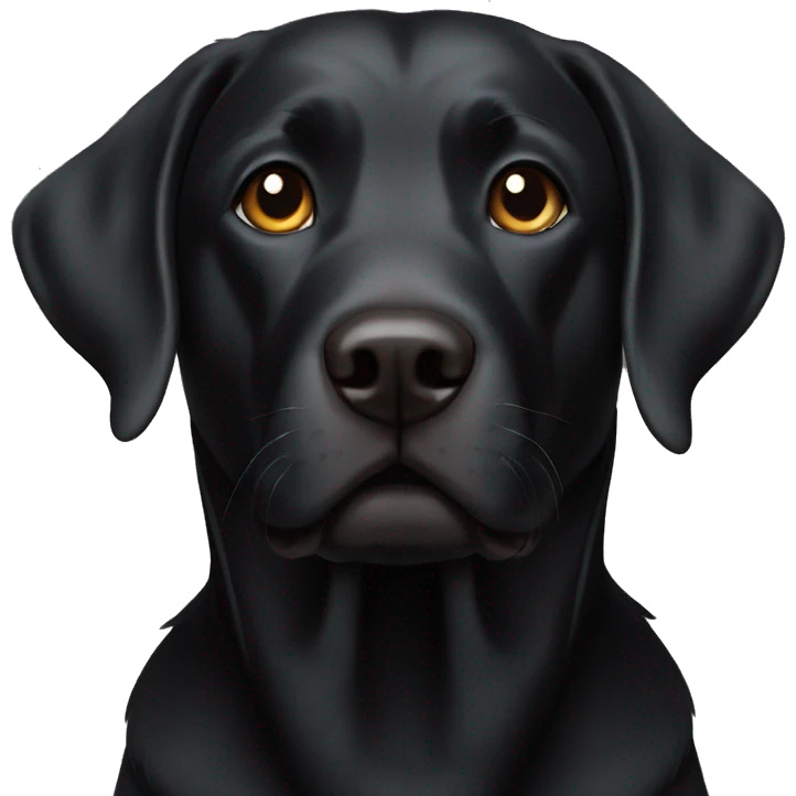 Black Labrador dog emoji