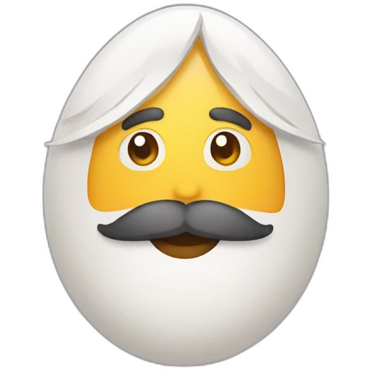 Huevo con barba  emoji