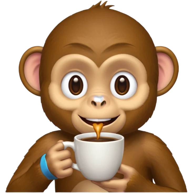 monkey sipping coffee emoji