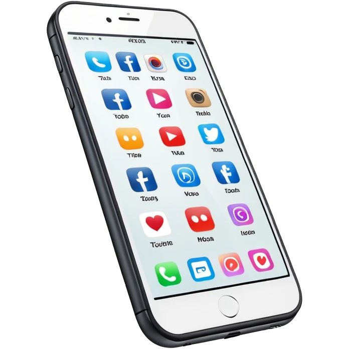 Smartphone with social media apps 2007 emoji