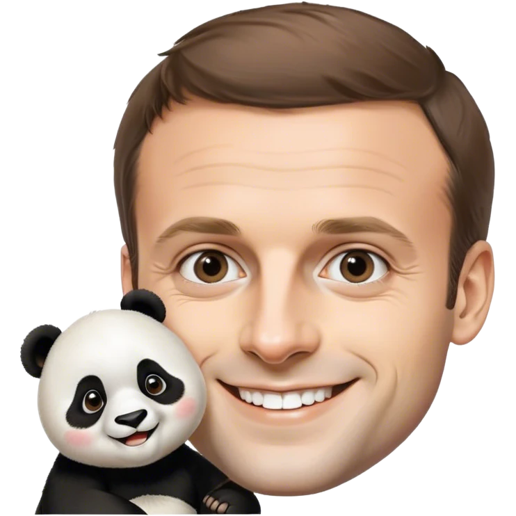 Macron with panda emoji