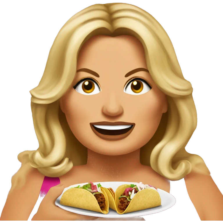 Jennifer Coolidge eating tacos  emoji