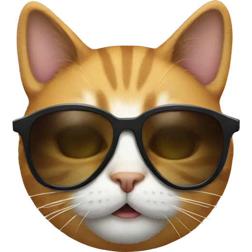 Cat with sunglasses emoji