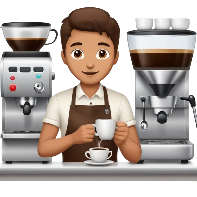 barista making coffee in a cafe emoji