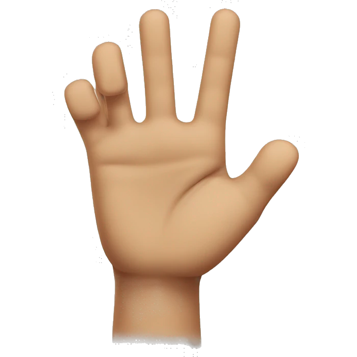 two fingers down emoji