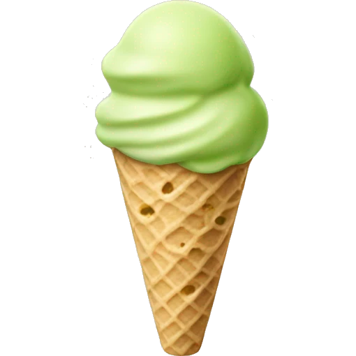 Pistachio ice cream emoji